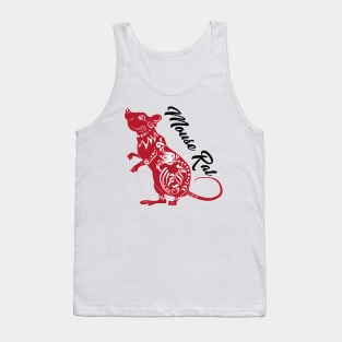 Mouse Rat Red Tank Top